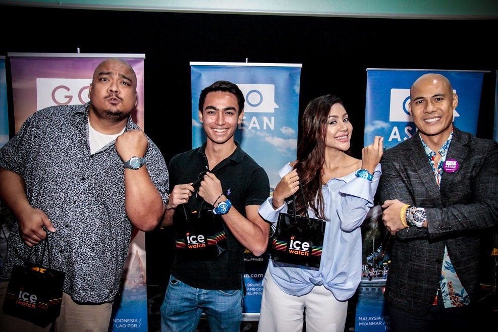GOASEAN hosts (from left to right) - Papi Zak, Daniel Woodroof, Nadiyah Shahab and Rovilson Fernandez wearing their favorite ICE watches.